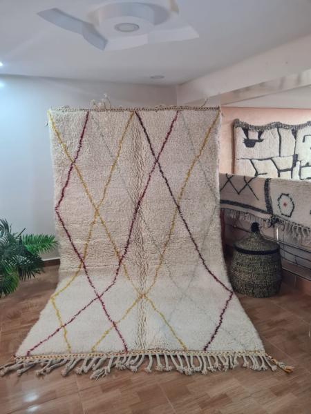 White Kashif Marokkaans handgemaakt tapijt